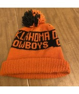 VTG Oklahoma State Cowboys Knit Beanie Hat Cap Orange Black Stained - $9.00