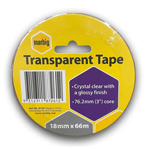 Marbig Tape 76.2mm Core (Transparent) - 18mmx66m - $29.43