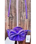 Betsey Johnson Womens Mini Bow Wow Crossbody Metallic Royal Blue Handbag - $80.67 CAD