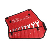 Portable 9-Piece Thin Open Double End Metric Wrench Set With Rolling Pouch - £44.89 GBP