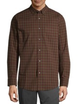 George Men&#39;s Long Sleeve Button Down Poplin Shirt Size X-LARGE  Burgundy... - $17.79