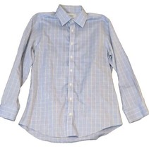 Charles Tyrwhitt Slim Fit Cotton Collared Shirt Blue Yellow Sz 16/33 Non... - $29.95