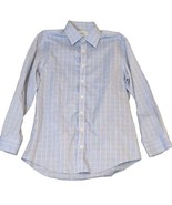 Charles Tyrwhitt Slim Fit Cotton Collared Shirt Blue Yellow Sz 16/33 Non... - $29.95