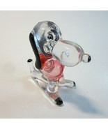 Lucite Snoopy Beagle Dog Figurine Vintage 1960&#39;s Clear Plastic  - €4,94 EUR