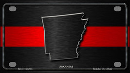 Arkansas Thin Red Line Novelty Mini Metal License Plate Tag - £11.97 GBP