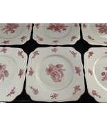 Antique set 6 hand painted Pastry Plates Hutschenreuther, marked bottom - £35.04 GBP