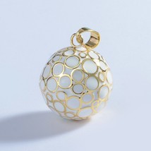 22mm Gold Color Harmony Ball Pregnancy Chime Ball Necklace Pendant Mexcian Bola  - £19.00 GBP