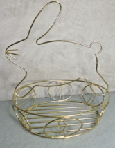 Homco Large Gold Tone Brass Easter Basket Hopping Bunny and Easter Eggs ... - €8,50 EUR