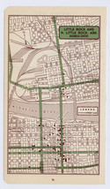 1951 Original Vintage Map Of Little Rock North Arkansas Downtown Business Center - £14.95 GBP