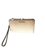 Michael Kors Jet Set Travel Large Double Zip Wristlet Clutch Husk MK Log... - $1,228.71 MXN