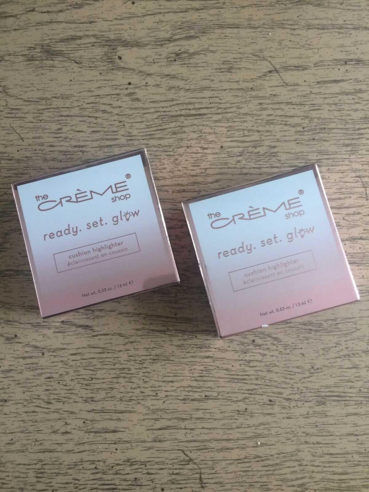 Primary image for 2 x The Creme Shop Ready Set Glow Cushion Highlighter Pink Glow NEW Lot of 2