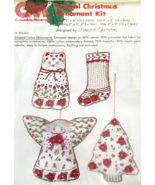 Vintage Columbia-Minerva Calico Cat-Angel-Tree Crewel Christmas Ornament... - $45.50 CAD