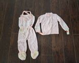 Vintage 1970-80s Baby Girl Pink Knit Jumper And Sweater Set 6 Months - $24.75