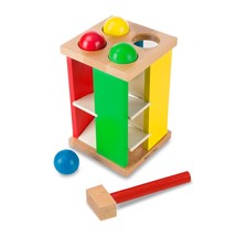 Melissa &amp; Doug Deluxe Pound and Roll Wooden Tower Toy With Hammer - Pound A Ball - £24.35 GBP