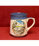Vintage Reno Nevada souvenir mug speckled stoneware with blue coffee cup - $112.32 MXN