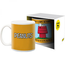 Peanuts Life is Full of Risks 11 oz Ceramic Mug Orange - £15.72 GBP