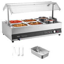 VEVOR Electric Soup Warmer, Two 6.34QT Stainless Steel, 86~185°F  Temp, ... - $278.99