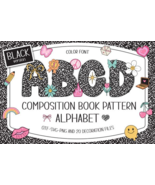 Composition Book Pattern Font - $14.00