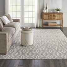 Area Rug In Jubilant Moroccan Trellis Grey By Nourison, 7&#39;10&quot; X 9&#39;10&quot; (8&#39; X - £105.93 GBP