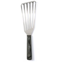 Fish Spatula - Stainless Steel Slotted Offset Food Turner With Pakkawood... - £21.98 GBP