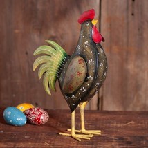 Fancy Hand Painted Iron Rooster image 3
