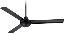 Black Finish 52&quot; Kewl 3 Blade Ceiling Fan By Minka-Aire F833-Bk. - £155.84 GBP