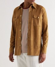 New Mens Suede Leather Jacket Designer Shirt Men Biker Real Leather Jacket #130 - £86.25 GBP+