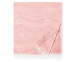 Sferra Glima Pink Throw Blanket Fringed Cameo Lightweight Soft 51&quot;x70&quot; I... - $85.00