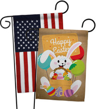 Colourful Happy Easter Egg with Bunny - Impressions Decorative USA - Applique Ga - £24.75 GBP