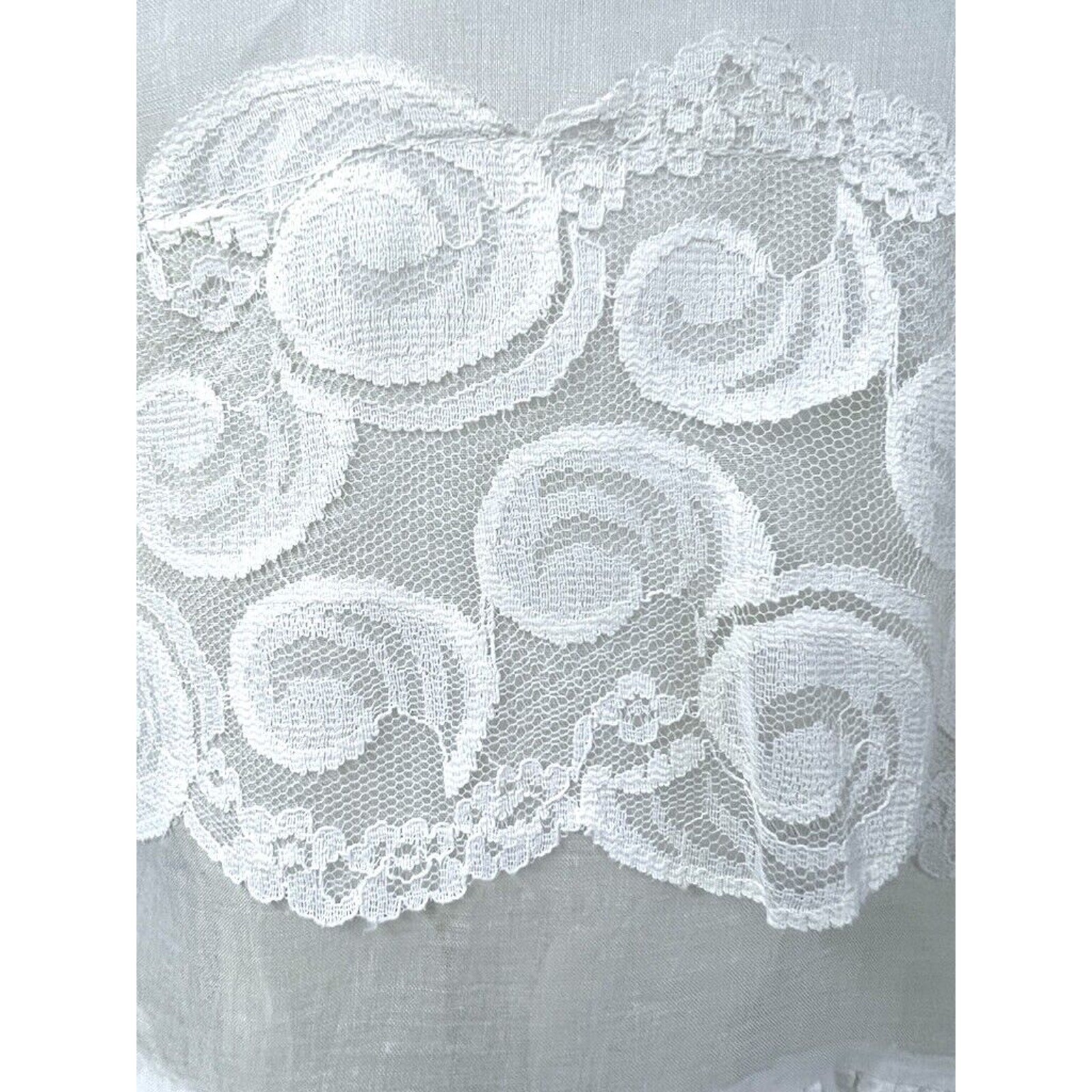 Vintage Girl 6-6X Party Dress Sheer Organdy Lace + Slip 1950s Item image 5