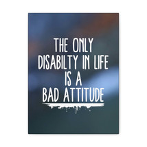 Inspirational Wall Art Disability Is Bad Attitude Motivation Wall Decor for Hom - £60.74 GBP+