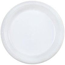 Party Dimensions 50 Count Plastic Plate, 10-Inch, White, Club Pack - $18.05