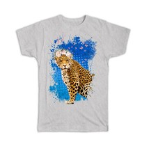 Leopard Photography : Gift T-Shirt Panthera Wild Cat Feline Flowers Butterflies  - £14.37 GBP