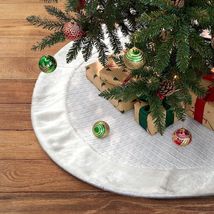 USILAND Christmas Tree Skirt White Faux Fur Rhombus Texture Size 32 - $11.39 USILAND Christmas Tree Skirt White Faux Fur Rhombus Texture Size 32 - $11.39