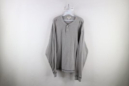 Vintage 90s J Crew Mens XL Thermal Waffle Knit Long Sleeve Henley T-Shirt USA - $44.50