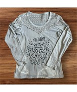 Vintage Affliction Women’s Longsleeve Lace Shirt Sz XL Studded Y2K Boho ... - $26.89 CAD