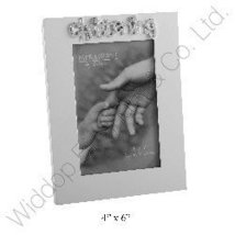 Juliana Christening Frame Impressions 4&quot; x 6&quot; White Mirror Letters - £9.19 GBP