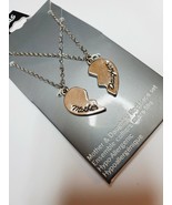 George Essentials Mother Daughter Necklace Set Silver Tone 16 In W Exten... - $11.60