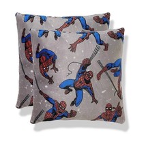 Marvel Spider-Man Superhero Gray Plush Print Pillow Set, 16&quot; X 16&quot; - $455.59 MXN