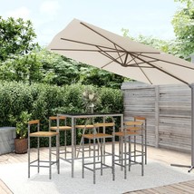  Garden Bar Set Grey PE rattan Large Footrest Garden Bar Set - €553,13 EUR