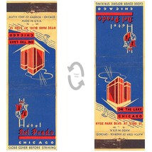 Vintage Matchbook Cover Hotel Del Prado Chicago IL 1940s Hyde Park Blvd - £7.90 GBP