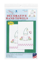 Jack Dempsey Needle Art Gnome Decorative Hand Towels - £9.44 GBP