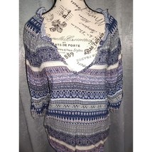Glam Apparel Rayon Blouse Women&#39;s Ruffles Size Medium Purple, Rayon - $9.16