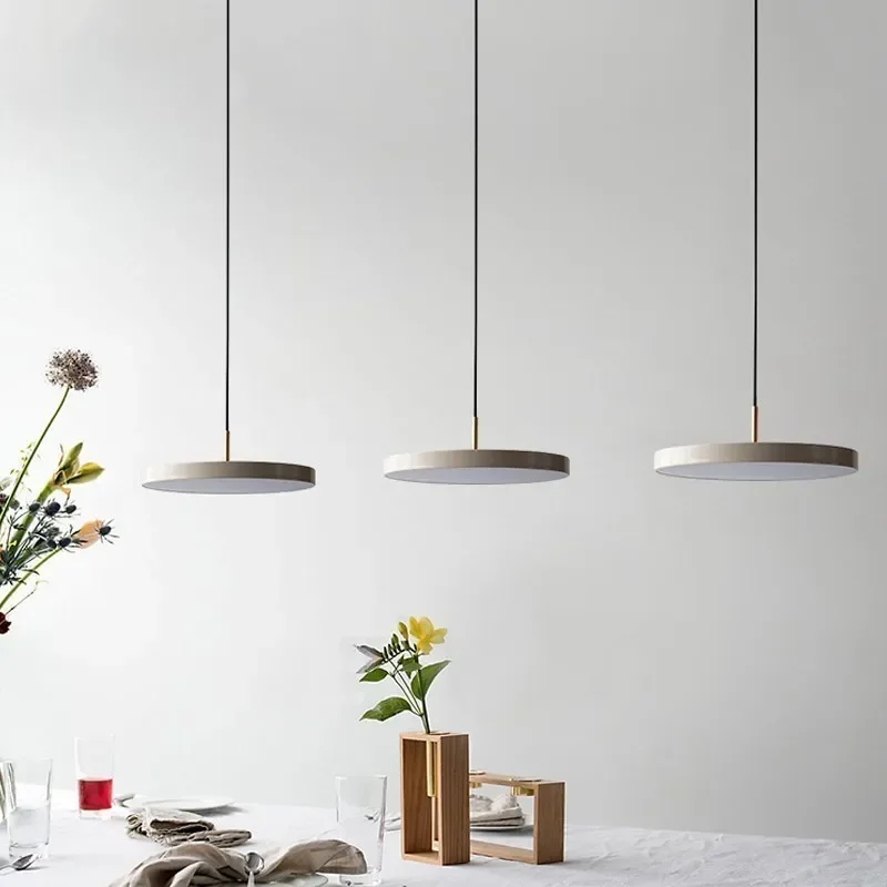 Nordic LED Pendant Light Minimalist Black White Iron Hanging Lamp For Re... - $45.06+