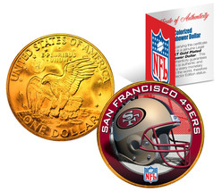 SAN FRANCISCO 49ERS NFL 24K Gold Plated IKE Dollar US Coin * NFL LICENSED * - $9.46