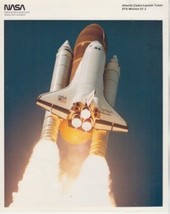Atlantis Clears Launch Tower Sts Mission 51-J/NASA Space Shuttle Lithograph 1985 - £10.78 GBP