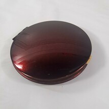 Estee Lauder burgundy red mirror compact purse travel 2 sides magnifying... - $540.11 MXN