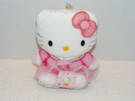 NIP HELLO KITTY PLUSH DOLL IN PINK DRESS SANRIO SEOUL 7&quot; PLUSH DOLL - $24.99