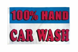 3' X 5' 100% HAND CAR WASH polyester flag w/ grommets. Banner Sign Display - $7.99