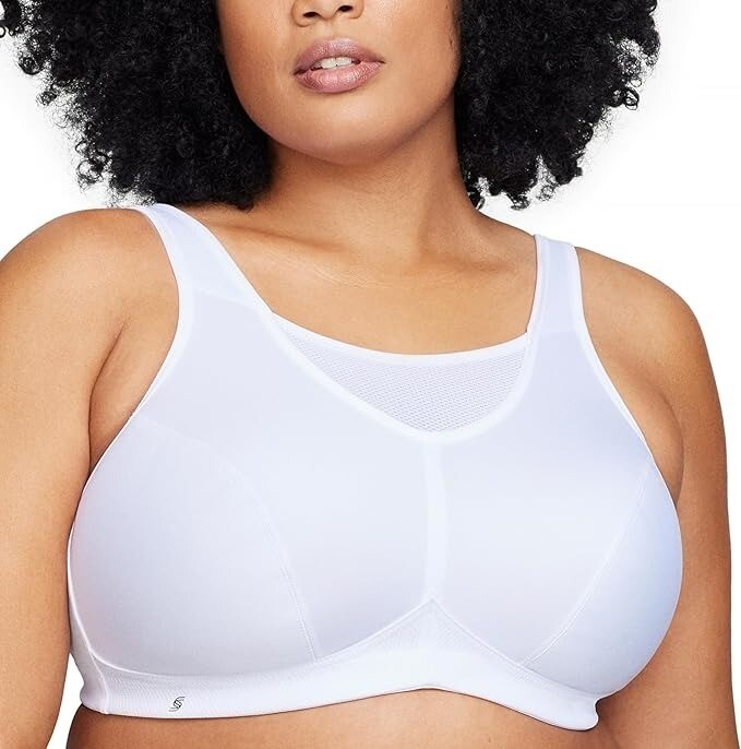 Glamorise 46DD No Bounce Plus Camisole Wirefree Sport Bra #1066 White NWOT - $39.60